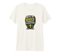 Construit par Grace Guided by Purpose Christian Faith Design T-Shirt Haut de Gamme