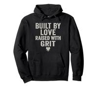 Construit par l'amour, élevé avec du grain. Force familiale. Sweat à Capuche