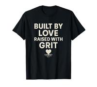 Construit par l'amour, élevé avec du grain. Force familiale. T-Shirt