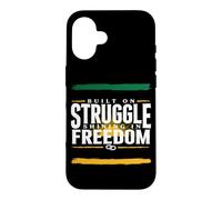 Construit sur la Lutte et la liberté, l'indépendance Heureuse jamaïcaine Coque pour iPhone 16