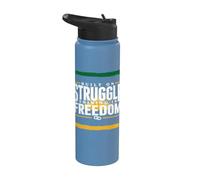 Construit sur la lutte et la liberté, l'indépendance heureuse jamaïcaine Stainless Steel Insulated Water Bottle