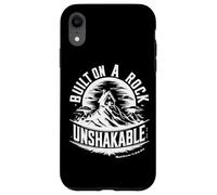 Construit sur un rocher inébranlable Matthieu 7:24-25 Coque pour iPhone XR