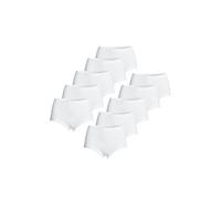 Conta Lot de 1, 5, 10 slips taille basse pour un confort parfait, sous-vêtements classiques pour femme, 100 % coton, blanc | Taille : 38/S - 62/10XL, Blanc., 58