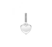 Pandora Perle de verre Conta 798761C01 Prata 925 Argenté Femme Cœur gravable
