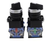 Contact argent 22mm 2/3 Positions bouton rotatif sélecteur commutateurs LA38-11X2 20X3 1NO 1NC/2NO 2NC 1 pièces(Black,Self-Reset)