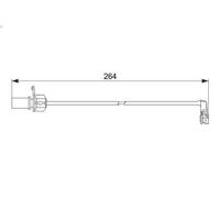 Contact d'avertissement, usure des plaquettes de frein pour BOSCH A6 C7 2 2011-