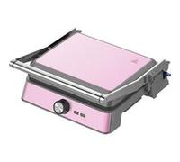 Westinghouse Rétro Gril de Contact 29×24 cm, Ouverture à 180°, 2200 W, Température Réglable, Grill à Panini, Grille-Pain, Plaques Antiadhésives, Rose