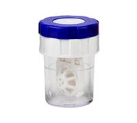Contact Lens Cleaner - Manual Rotating Wash Case | Portable Mini Container | 5x3.6cm Compact PP Soaking Tool, Hand-Twist Cleaning Washer Box for Travel, Dorm, Office & Daily Eye Care