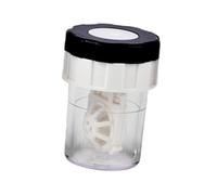 Contact Lens Cleaner - Manual Rotating Wash Case | Portable Mini Container | 5x3.6cm Compact PP Soaking Tool, Hand-Twist Cleaning Washer Box for Travel, Dorm, Office & Daily Eye Care