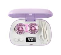 Contact Lens Cleaner - Portable 5 Level Cleaning Machine with Mirror, Soft Lens Washing Device, Compact Rechargeable Care System, Convenient Lenses Maintenance Accessory | Home, Daily Travel Use