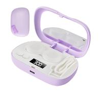 Contact Lens Cleaner - Portable Ultrasonic Cleaning, Case 5 Level Timer Deep Cleaning Technology with Gentle Vibration System for Lens Care Conditioning Maintenance for Adults Men Women Daily