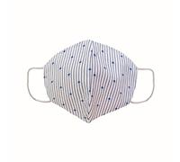 CONTACT Masque triangulaire lavable utilisation non sanitaire rayures bleues