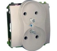 Contact-Simon Basic Module double prise 16A IP20 beige - BMGZ2M.01/12