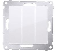 Kontakt-Simon Interrupteur 3 boutons DP31.01/11 10AX 250V Blanc