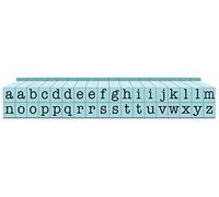 Contact USA Pegz Connectable Set de tampons Lettres de l'alphabet Minuscules Bleu Taille S