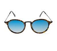 Contacta Dakar Sole Demi Lentille bleue - Lunettes de soleil avec verres polarisés - Lentille Vert Bleu Marron - Homme Femme - Sac Porte Lunettes en Microfibre - 20g