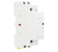 Contacteur 2P 24 V DC, 25 A 50/60 Hz Montage sur rail DIN pour maison intelligente et automatisation des bâtiments, certifié IP20, 18 × 68 × 81 mm