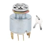 Contacteur à Clé 12V, Cylindre de Verrouillage d'Allumage avec 2 Clés, Universel, 4 Positions 54,2x35mm, Montage Facile - Métal Durable, Plug and Play, Convient à Voitures Bateau