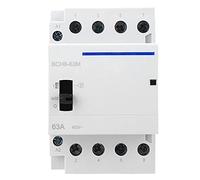 Contacteur AC, BCH8-63M 24V 4P 63A Super économie d'énergie pour l'industrie domestique avec interrupteur de commande manuel(4NO)