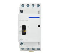 Contacteur AC domestique BCH8-20M, contacteur modulaire 24V 20A, contacteur sur rail DIN 4P avec interrupteur de commande manuel pour le contrôle du circuit domestique(4NO)
