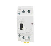 Contacteur AC modulaire domestique GYHC 2P 40A 63A 2NO ou 2NC, commande manuelle sur rail DIN, AC220V 230V, 1 pièce(2P 40A 2NC 220V)