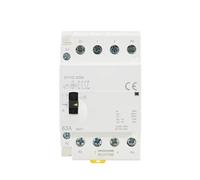 Contacteur AC Modulaire GYHC 4P 63A 4NO, Interrupteur De Commande Manuel Sur Rail DIN 220V 50/60Hz Pour L'éclairage Du Chauffe-eau Ventilation Et Des Panneaux Domestiques(4P 63A 2NO2NC 220V)