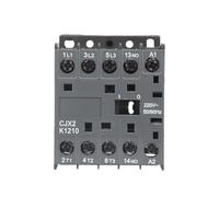 Contacteur CA, Contacteur CJX2-K for montage sur rail DIN, triphasé (3 pôles, 1 NO/3, NF), tension de bobine 220 V 50/60 Hz, intensité 6 A, 9 A, 12 A(CJX2 K 0601)