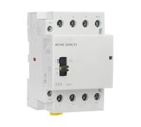 Contacteur CA manuel 4 pôles 3NO1NC BCH8-32M/31, 32 A, commande manuelle/automatique, 1 pièce(3NO1NC_AC 24V)