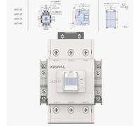 Contacteur cc 3P 9A 12A 18A 22A 32A 40A 50A 65A 75A 85A 48V, 12V 24V 1NO1NC 2NO2NC(50A DC Coil,24V)