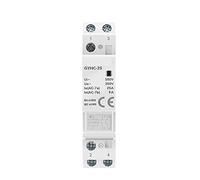 Contacteur cc modulaire domestique sur Rail Din DC24V 25A 2NC 2NO 1NO1NC 50/60Hz contacteur de maison modulaire DC12V 1 pièces Interrupteur automatique (Color : 2p 25a 1no1nc Dc24v)