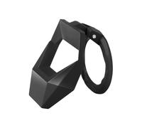 contacteur d'allumage de voiture Couvercle de bouton de démarrage et d'arrêt de moteur de voiture, anneau de garniture de bouton d'allumage, autocollant décoratif de bouton-poussoir,(Black)