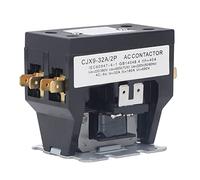 Contacteur de Climatiseur 32A, Cjx9-2P-32A Contacteur de Compresseur de Condenseur de Condenseur À Bobine de Circuit Alternatif Universel À 2 Pôles 220V, pour Moteur Cvc, Distribution D’Énergie