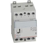 Legrand Contacteur Jour/Nuit 412562 – Triphasé 4 pôles Silencieux Bobine 230 V 40 A 4 NO 3 modules