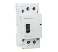 Contacteur manuel CA 50/60 Hz, 2 pôles, 2NO, 50 A, commande manuelle/automatique, 1 pièce, BCH8-50M/20(2NO_AC 24V)