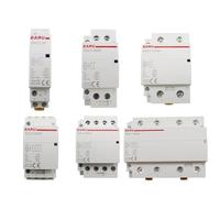 Contacteur modulaire 2P/4P 16-100 A AC 220 V DC 12 V/24 V 50/60 Hz for rail DIN, contrôleur de commutateur for maison intelligente, hôtel(4p-ac 220v,100A-2NO2NC)
