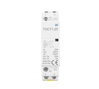 Contacteur Modulaire AC Domestique TOCT1 2P 25A 24V 50/60Hz Din Rail 2NO Ou 1NO 1NC(1NO 1NC)