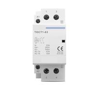 Contacteur modulaire domestique CA TOCT1 2P 63A 110V COIL 230V/220V 50/60Hz DIN Rail 2NO 1NF 1NO(2P 63A 110V 1NO 1NC)