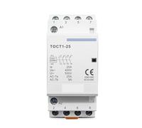 Contacteur modulaire domestique CA TOCT1 4P 25A 2NC 2NO 4NC 4NO 220V/230V 50/60HZ pour rail DIN(220V,2NO2NC)