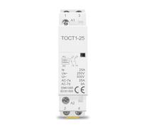 Contacteur modulaire domestique TOCT1 2P 25A 220V/230V 50/60HZ rail DIN 2NO 2NC ou 1NO 1NC(16A 2NC)