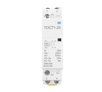 Contacteur modulaire domestique TOCT1 2P 25A AC 220V/230V 50/60HZ rail DIN 110V 230V 24V NO NC 1 pièce(2NO,24V)