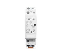 Contacteur modulaire domestique TOCT1 2P 25A AC 220V/230V 50/60HZ rail DIN 110V 230V 24V NO NC(2NO,220V)