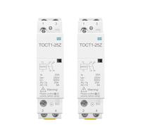 Contacteur modulaire domestique TOCT1 2P 25A DC 12V 24V bobine 220V/230V 50/60HZ rail DIN AC 1 pièce(DC 24V 1NO 1NC)