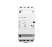 Contacteur modulaire domestique TOCT1 4P 25A 220V/230V 50/60HZ rail DIN 4NO(110V,4NO)