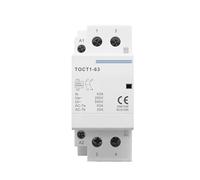 Contacteur modulaire domestique TOCT1-63 2P 63A AC 110V/120V 220V/230V 50/60Hz, 1 pièce, Rail Din, 2NO/1NO1NC/2NC(2NO,110v)