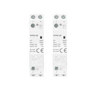 Contacteur Modulaire Sur Rail DIN 2P 25A AC 220-240V, Bobine DC12V/DC24V, 2NO 2NC 1NO1NC, Interrupteur De Commande D'alimentation Panneau 50/60Hz Pour L'éclairage Et La Ventilation(2P 25A 2NO DC12V)