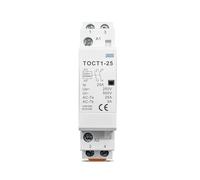Contacteur Modulaire TOCT1 2P AC 16A 20A 25A, Monté Sur Rail Din 220V 230V 50/60Hz, Interrupteur De Commande D'alimentation 2NO 1NO + 1NC 2NC Pour Panneau Domestique(16A,2NO)