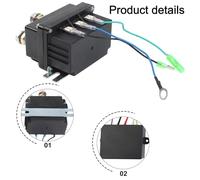 Contacteur solénoïde de contrôle de treuil 12 V 500 A avec kit de télécommande sans fil pour treuil de récupération ATV et UTV