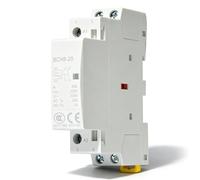 Contacteur Zaweliyo 2P 20A DIN Rail AC - 24V / 220V-230V Relais Silencieux du Ménage, 1m + Durée de Vie Mécanique, NOIRS ET SPARK NO (support de Rail 35 mm) (220V/230V)