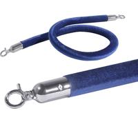Contacto Corde de délimitation, bleue, forme torsadée, 150cm, 3 cm de diamètre. Avec œillets pour l'accrochage aux poteaux de délimitation disponibles séparément