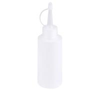 Contacto Flacon à col étroit 120ml Ø3,2x14,5cm, transparent, plastique, pointe compte-gouttes extra longue, dosage précis, capuchon, lavable au lave-vaisselle